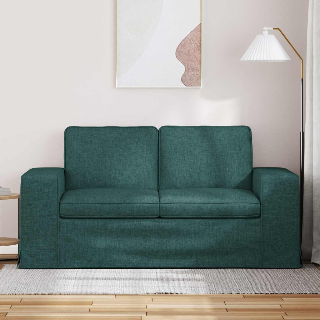 vidaXL Sofa Ciemna zieleń 162 x 80 x 82 cm tkanina