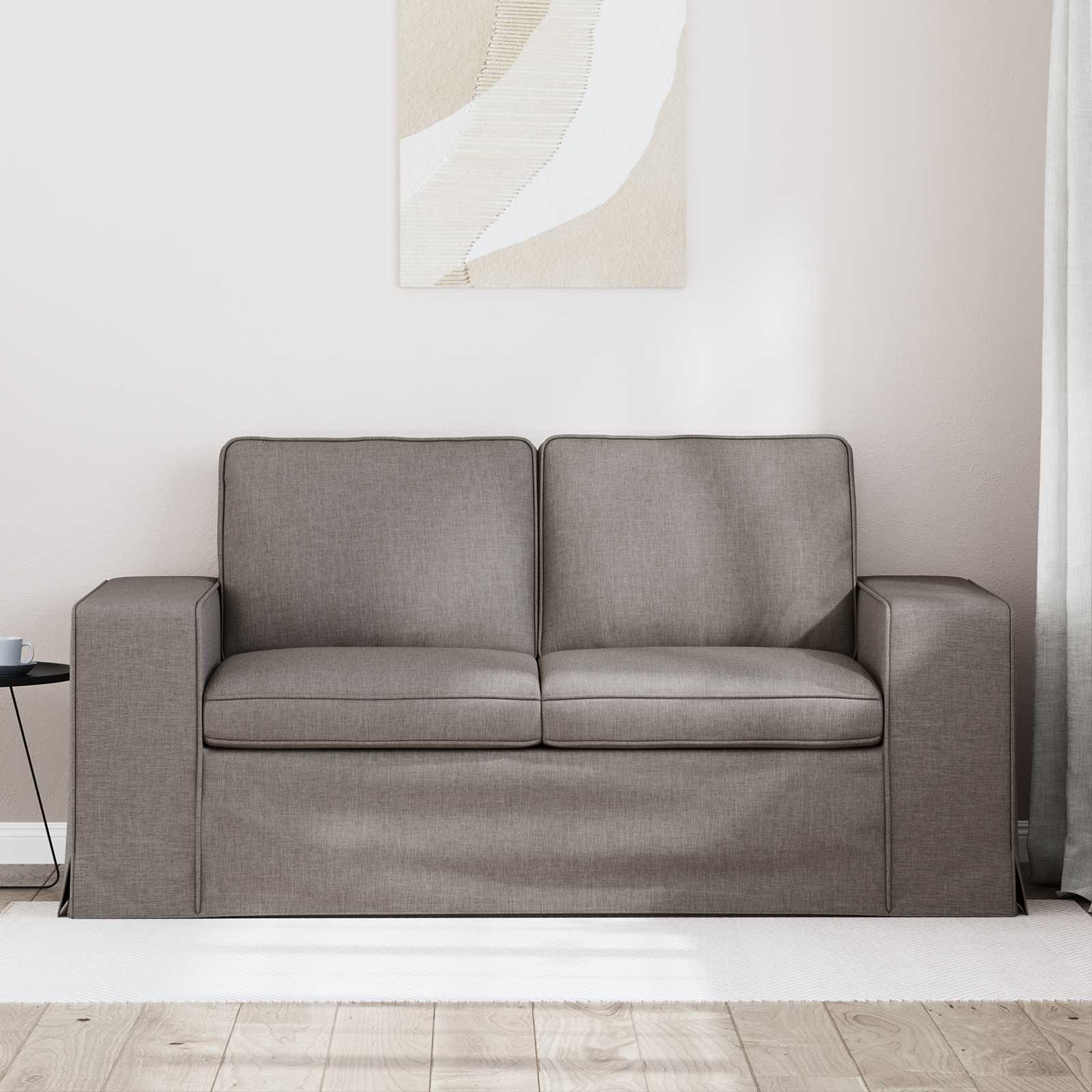 vidaXL Sofa Ciemnoszary 162 x 80 x 82 cm tkanina