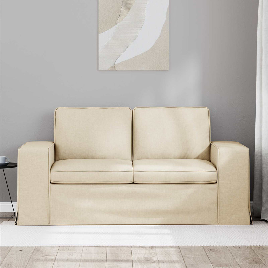 vidaXL Sofa Kremowy 162 x 80 x 82 cm tkanina