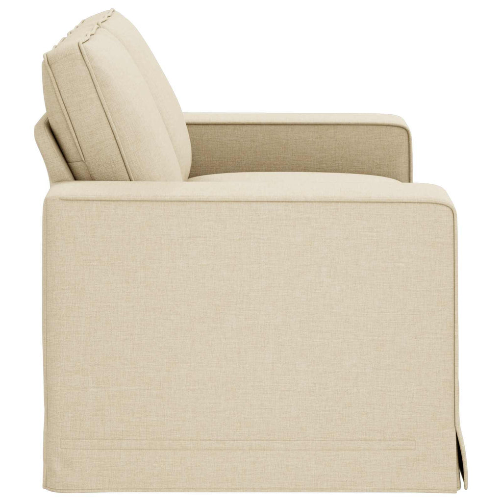 vidaXL Sofa Kremowy 162 x 80 x 82 cm tkanina