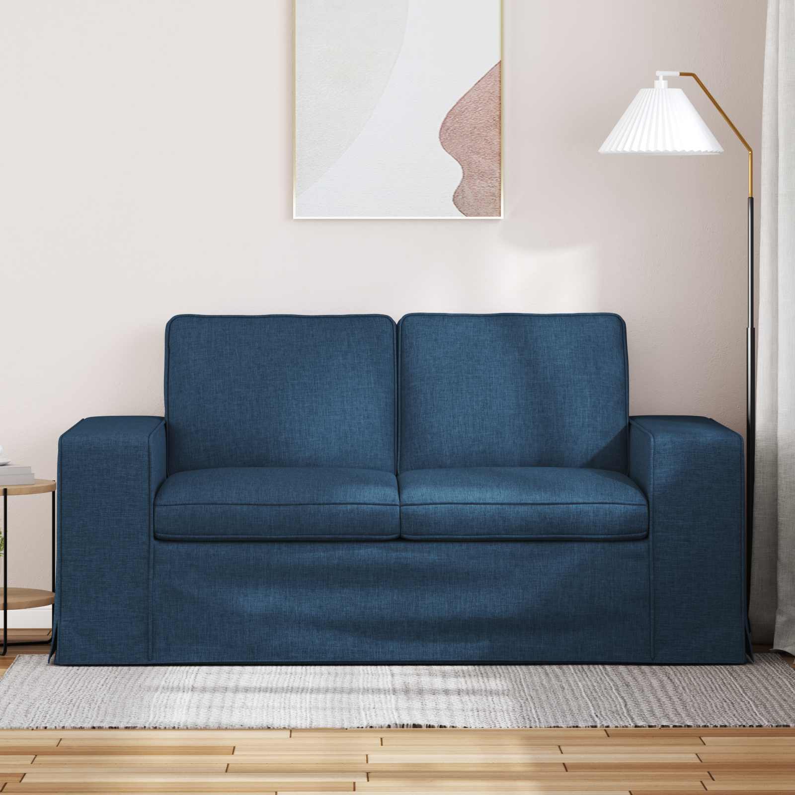 vidaXL Sofa Niebieski 162 x 80 x 82 cm tkanina