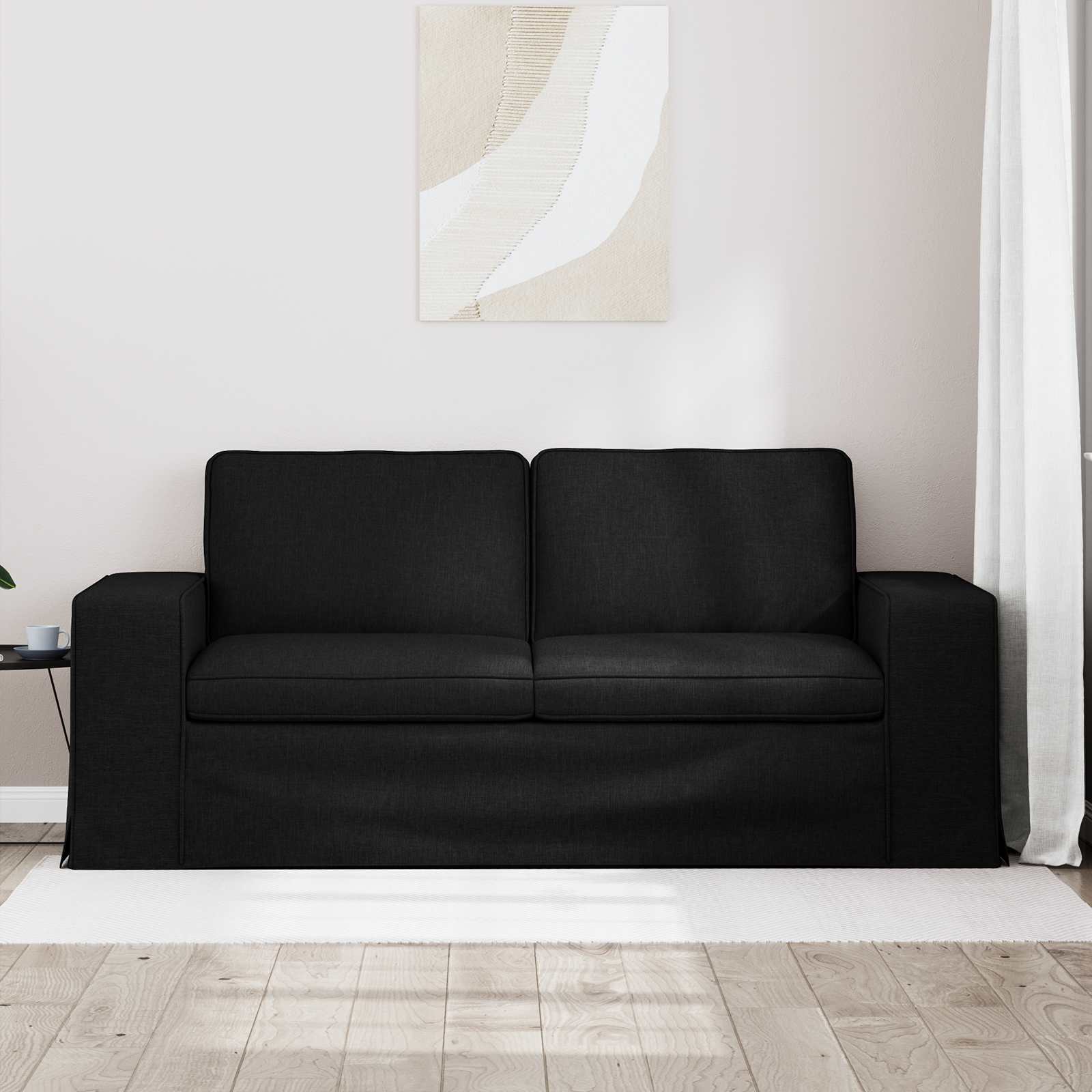 vidaXL Sofa Czarny 182 x 80 x 82 cm tkanina