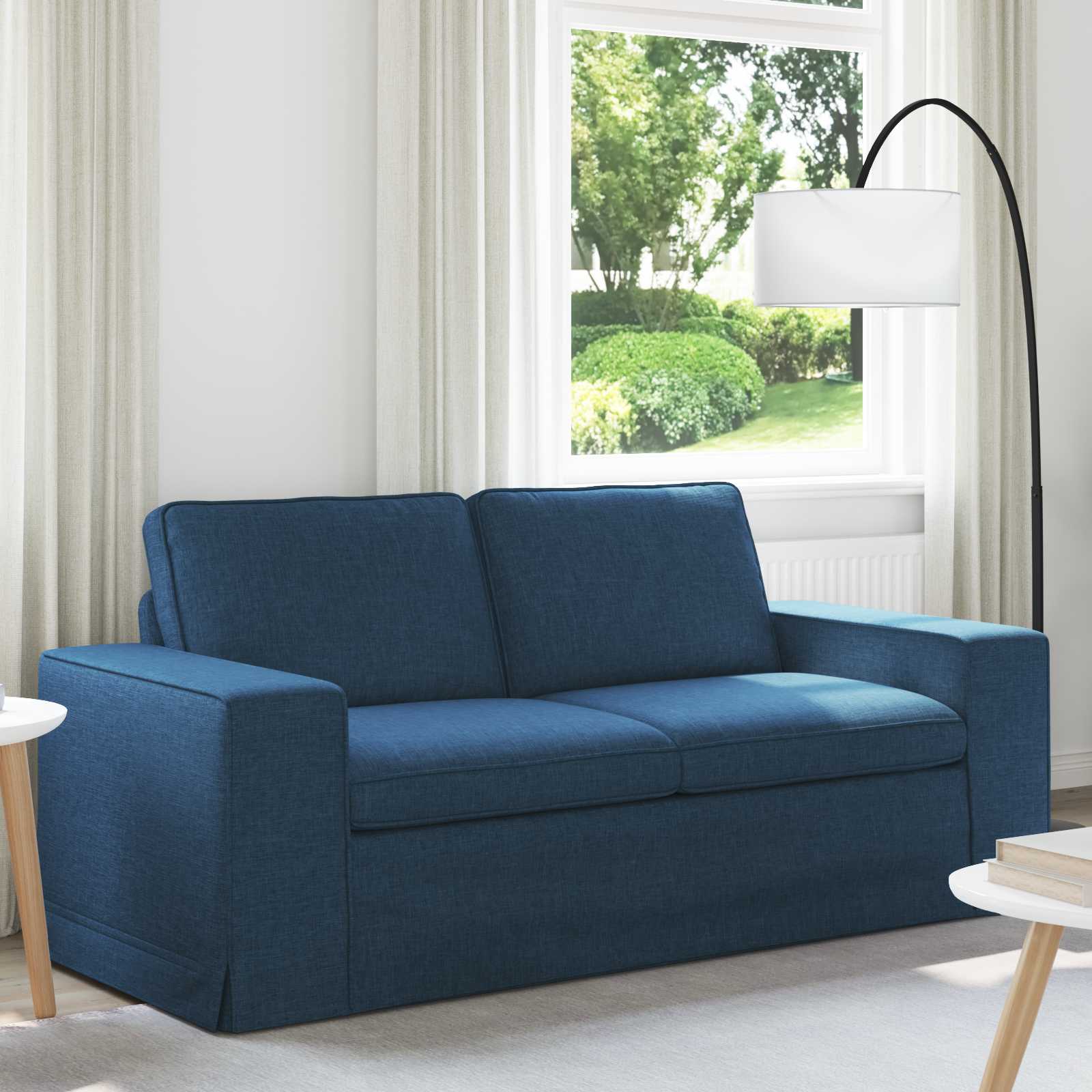 vidaXL Sofa Niebieski 182 x 80 x 82 cm tkanina