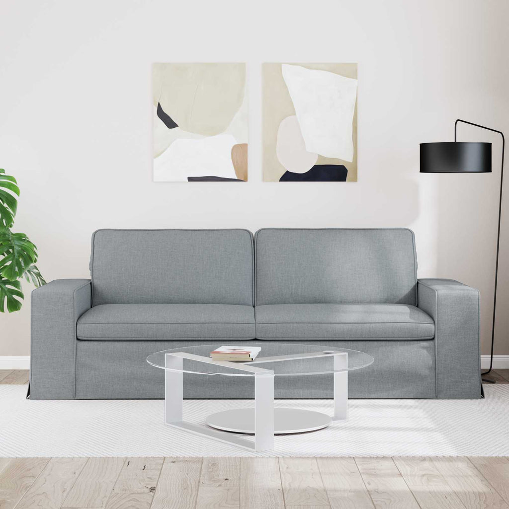 vidaXL Sofa Jasnoszary 222 x 80 x 82 cm tkanina