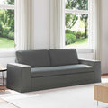 vidaXL Sofa Ciemnoszary 222 x 80 x 82 cm tkanina