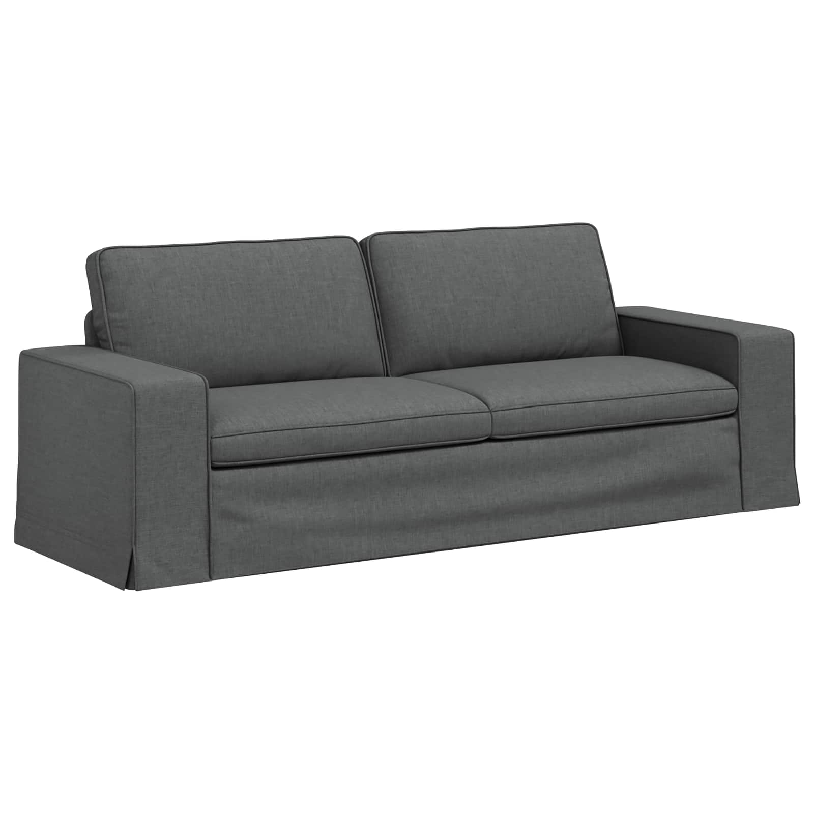 vidaXL Sofa Ciemnoszary 222 x 80 x 82 cm tkanina
