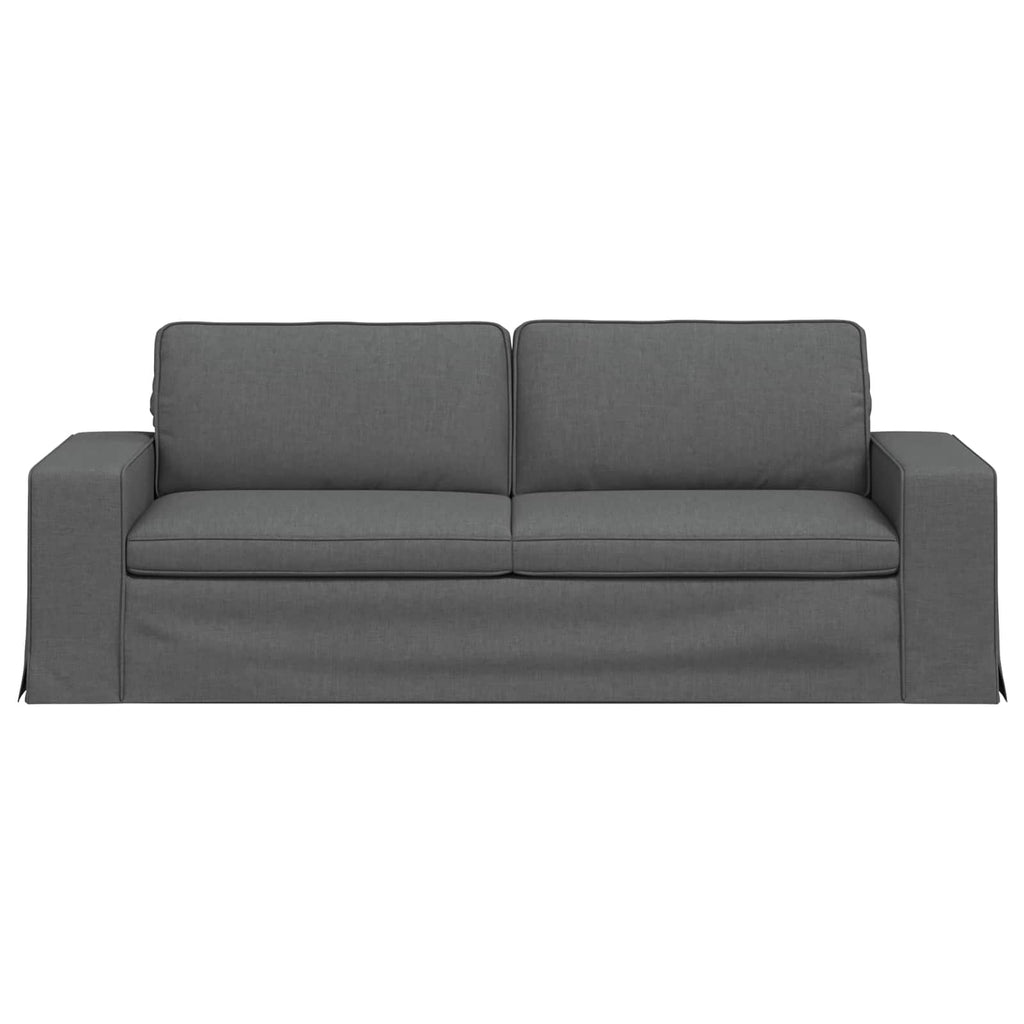 vidaXL Sofa Ciemnoszary 222 x 80 x 82 cm tkanina