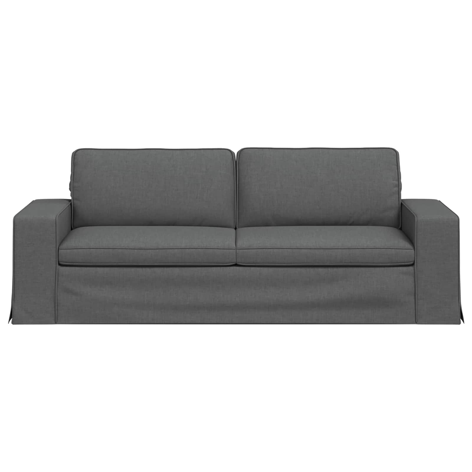 vidaXL Sofa Ciemnoszary 222 x 80 x 82 cm tkanina