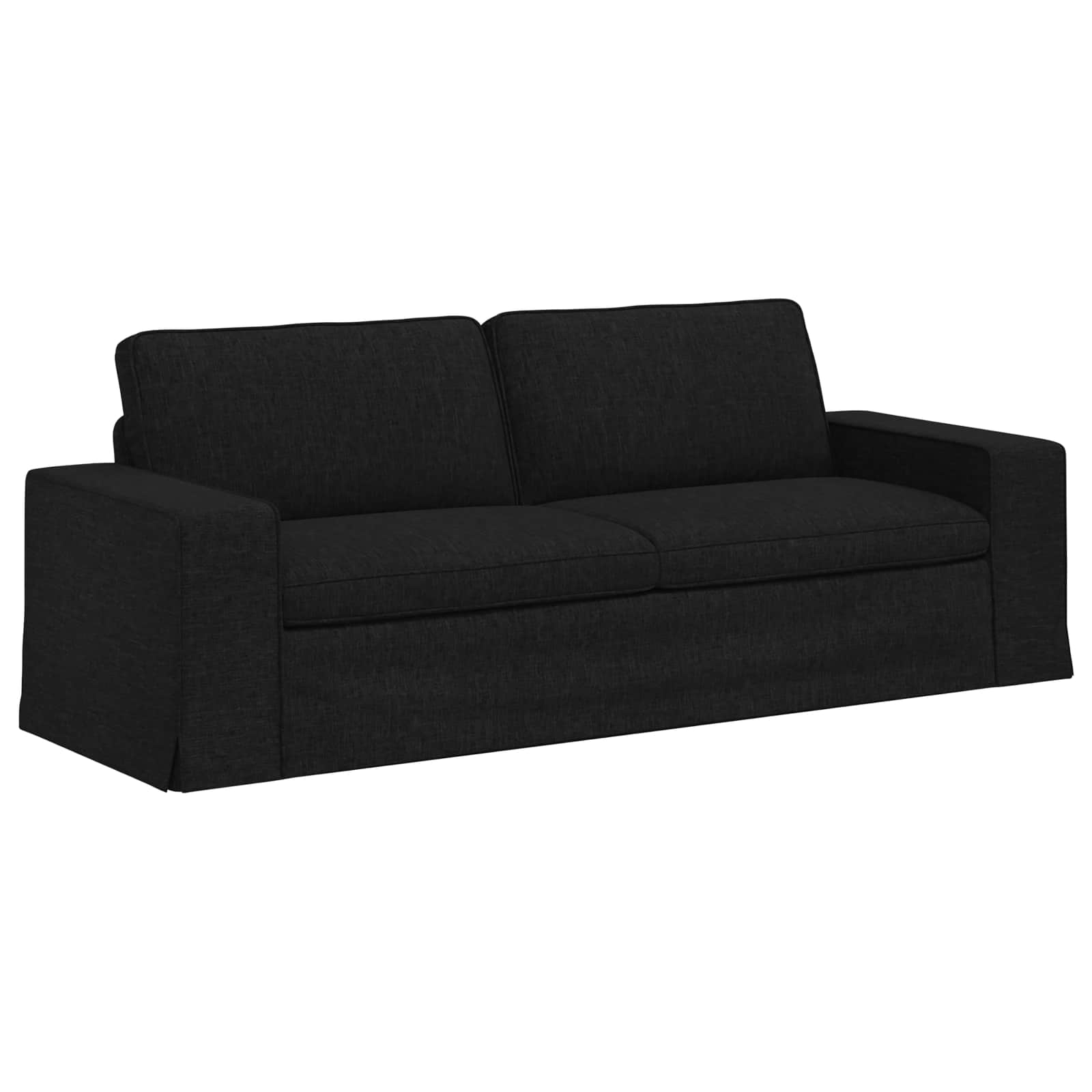 vidaXL Sofa Czarny 222 x 80 x 82 cm tkanina