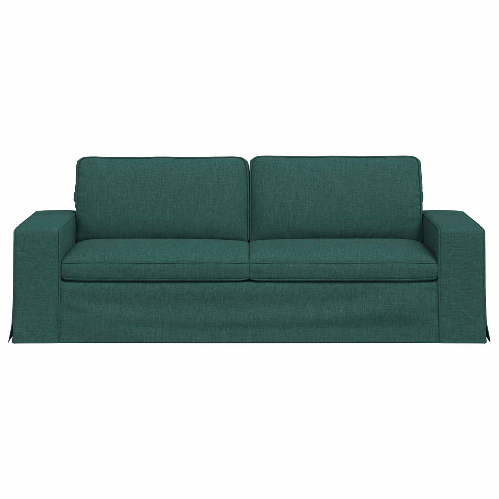 vidaXL Sofa Ciemna zieleń 222 x 80 x 82 cm tkanina