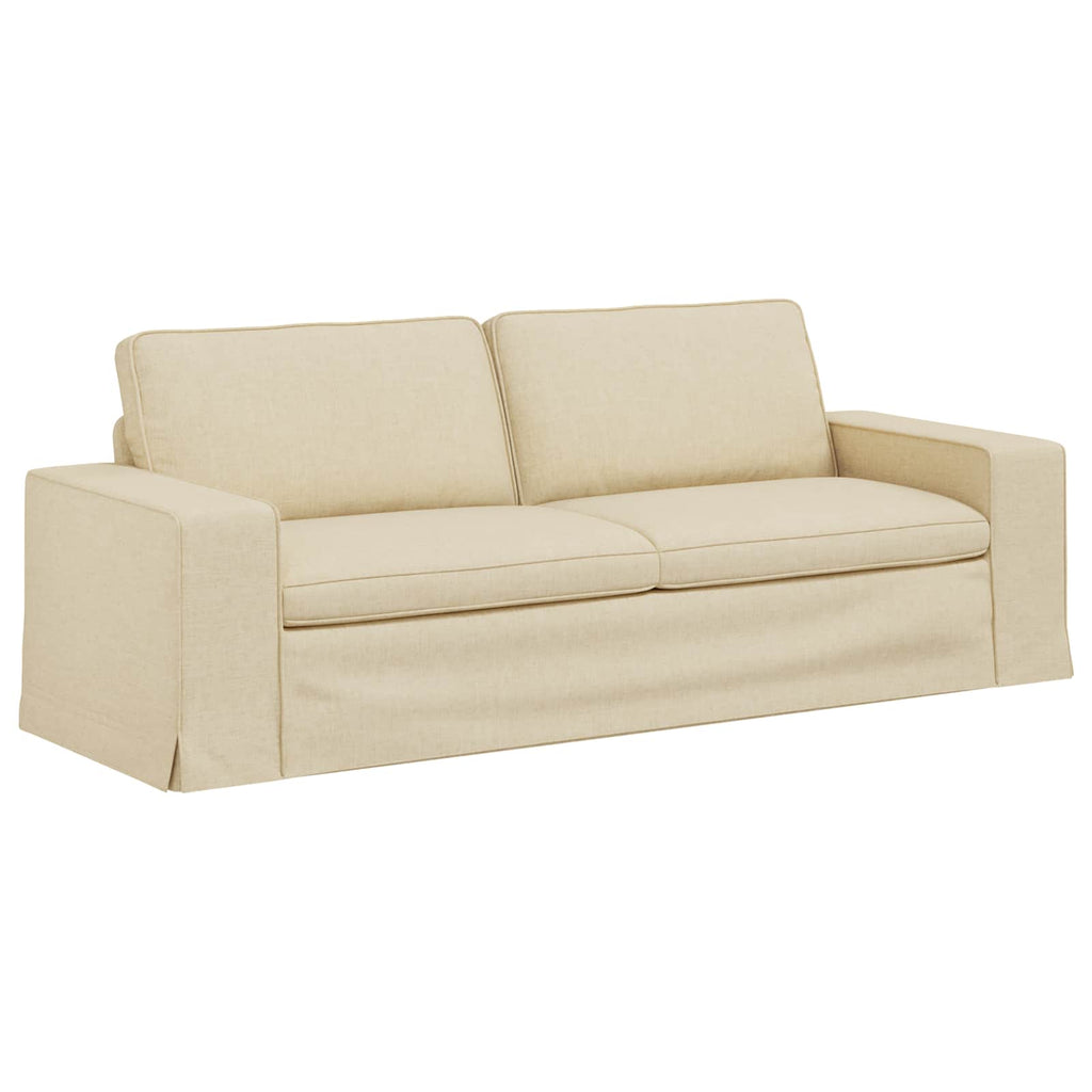 vidaXL Sofa Kremowy 222 x 80 x 82 cm tkanina