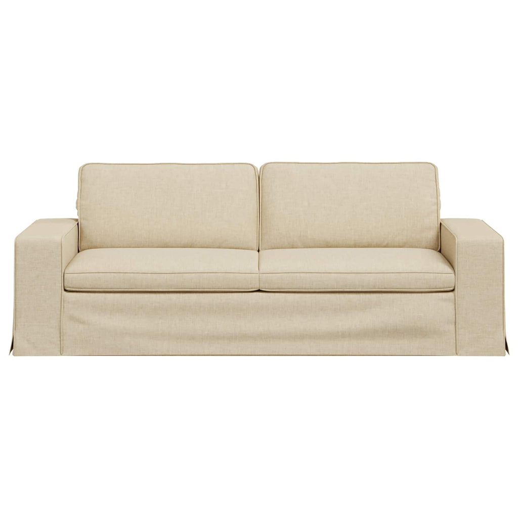 vidaXL Sofa Kremowy 222 x 80 x 82 cm tkanina