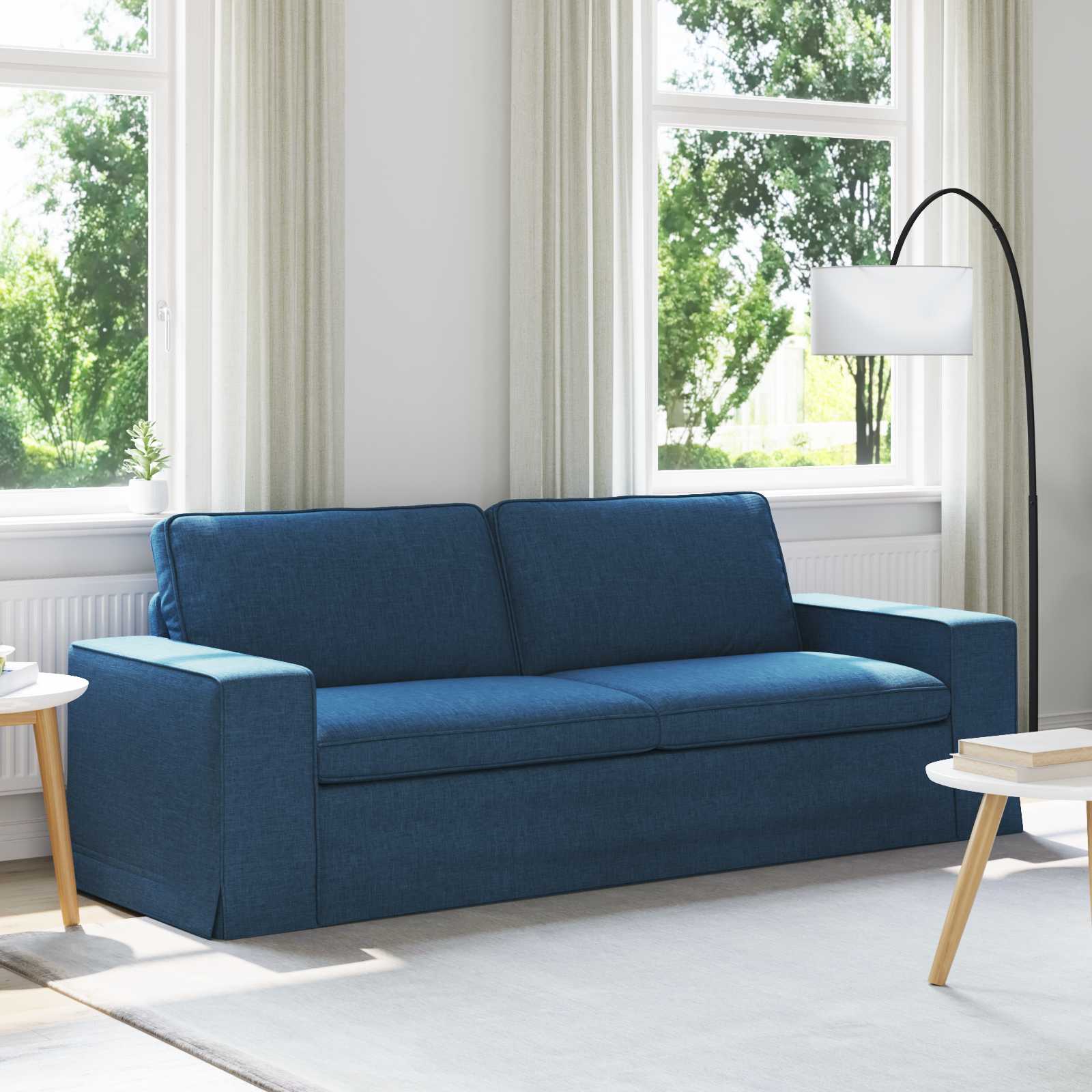 vidaXL Sofa Niebieski 222 x 80 x 82 cm tkanina
