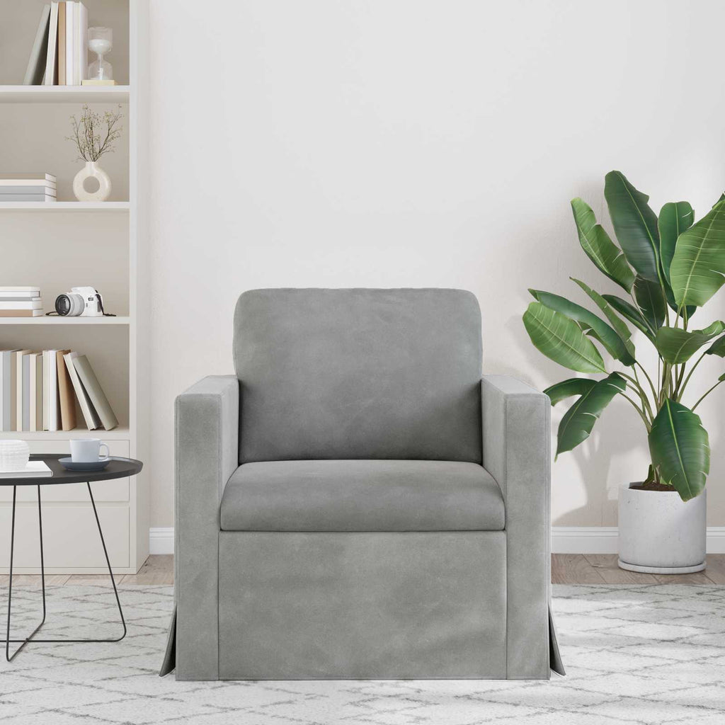 vidaXL Sofa Jasnoszary 78 x 78 x 80 cm Aksamit