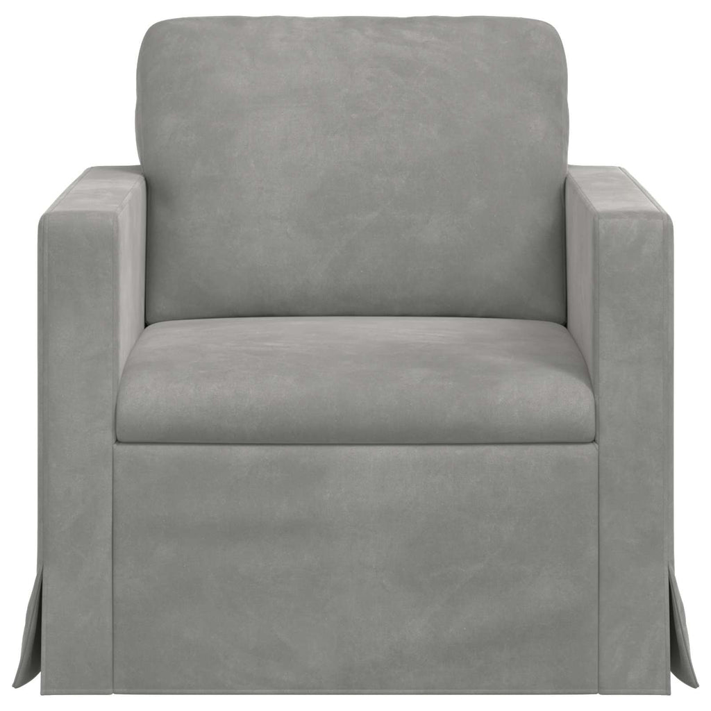 vidaXL Sofa Jasnoszary 78 x 78 x 80 cm Aksamit
