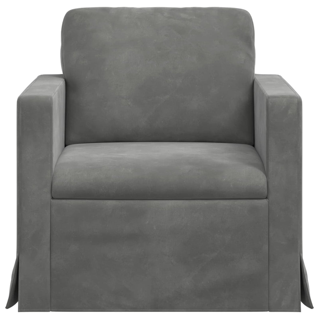 vidaXL Sofa Ciemnoszary 78 x 78 x 80 cm Aksamit