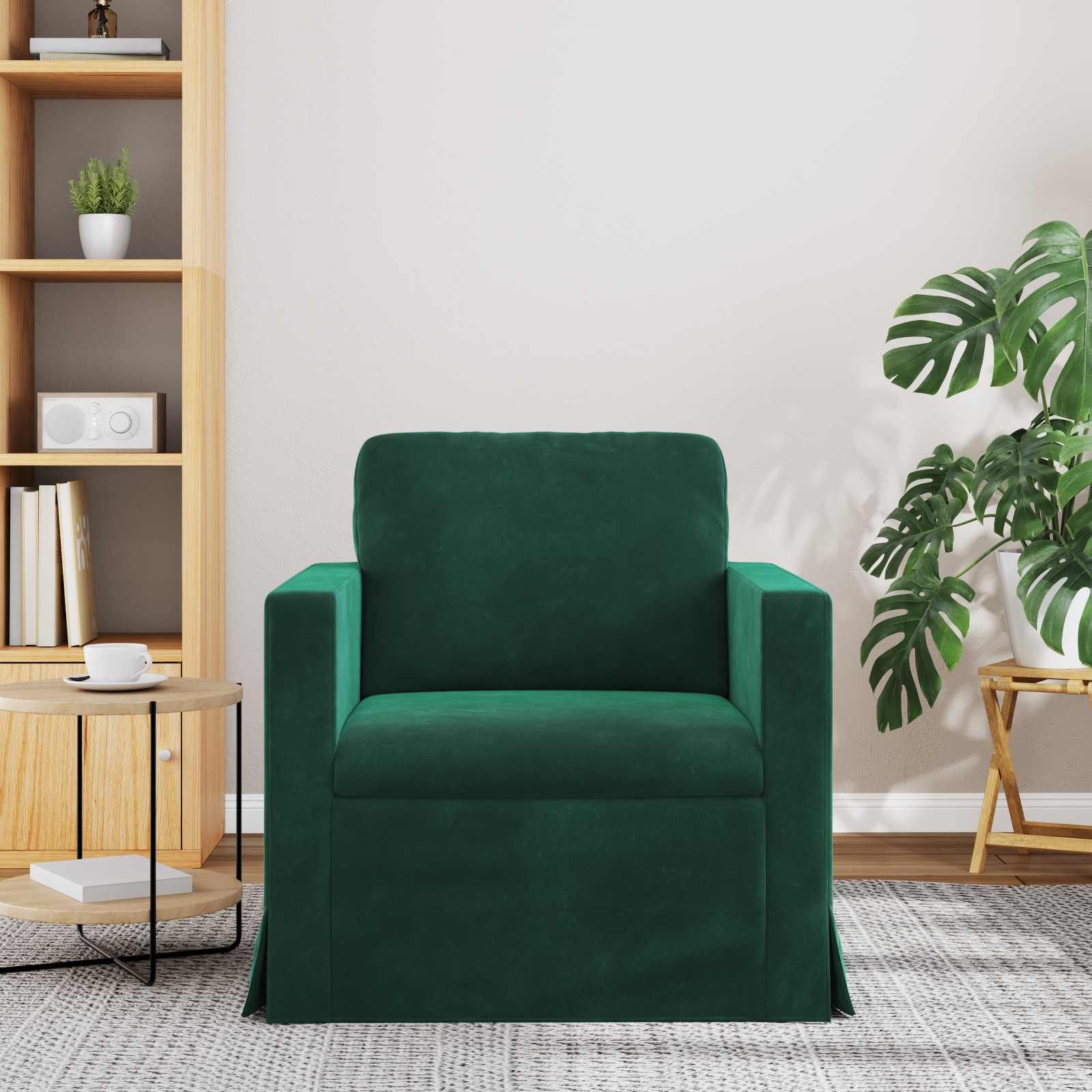 vidaXL Sofa Ciemna zieleń 78 x 78 x 80 cm Aksamit