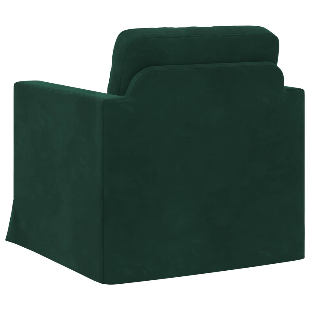 vidaXL Sofa Ciemna zieleń 78 x 78 x 80 cm Aksamit