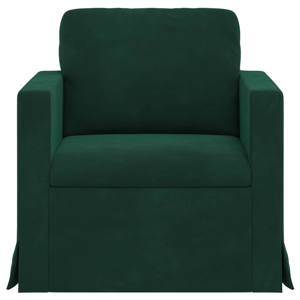 vidaXL Sofa Ciemna zieleń 78 x 78 x 80 cm Aksamit