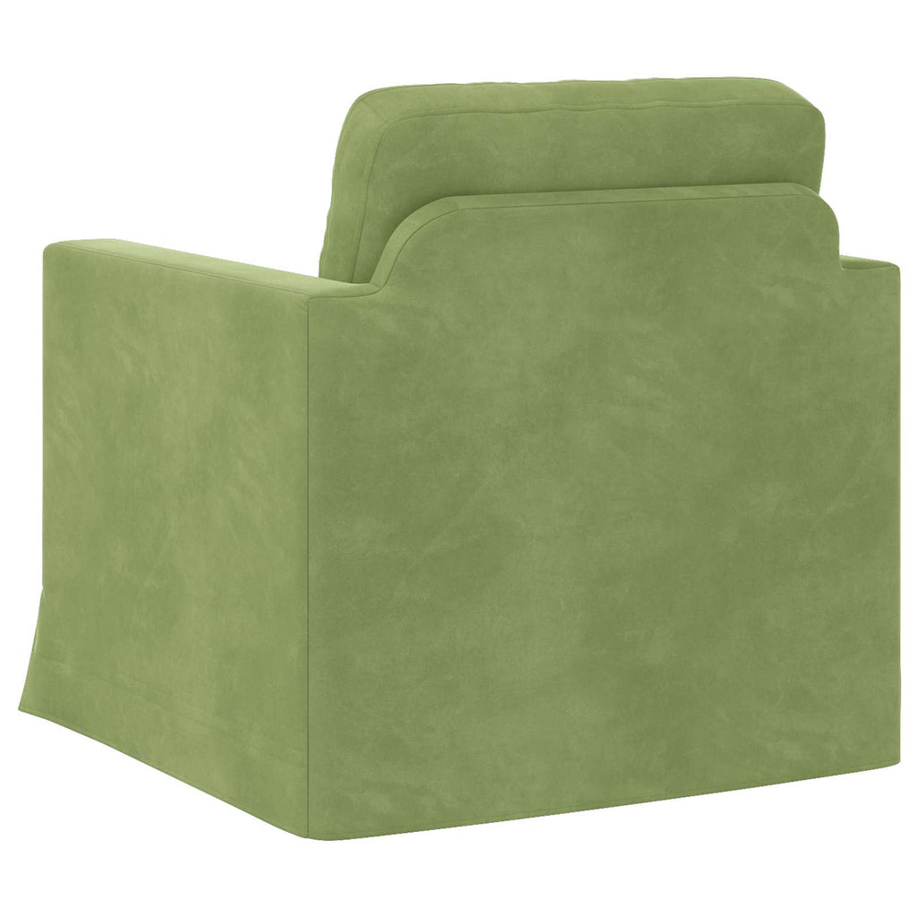 vidaXL Sofa Jasnozielony 78 x 78 x 80 cm Aksamit
