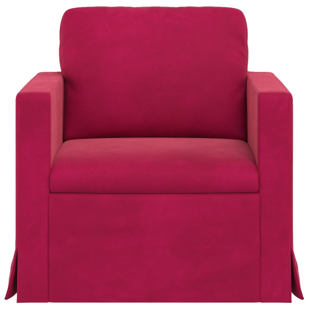 vidaXL Sofa Czerwone wino 78 x 78 x 80 cm Aksamit