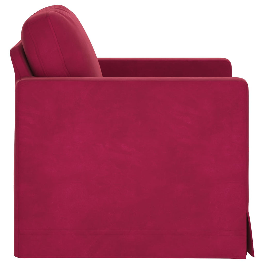 vidaXL Sofa Czerwone wino 78 x 78 x 80 cm Aksamit