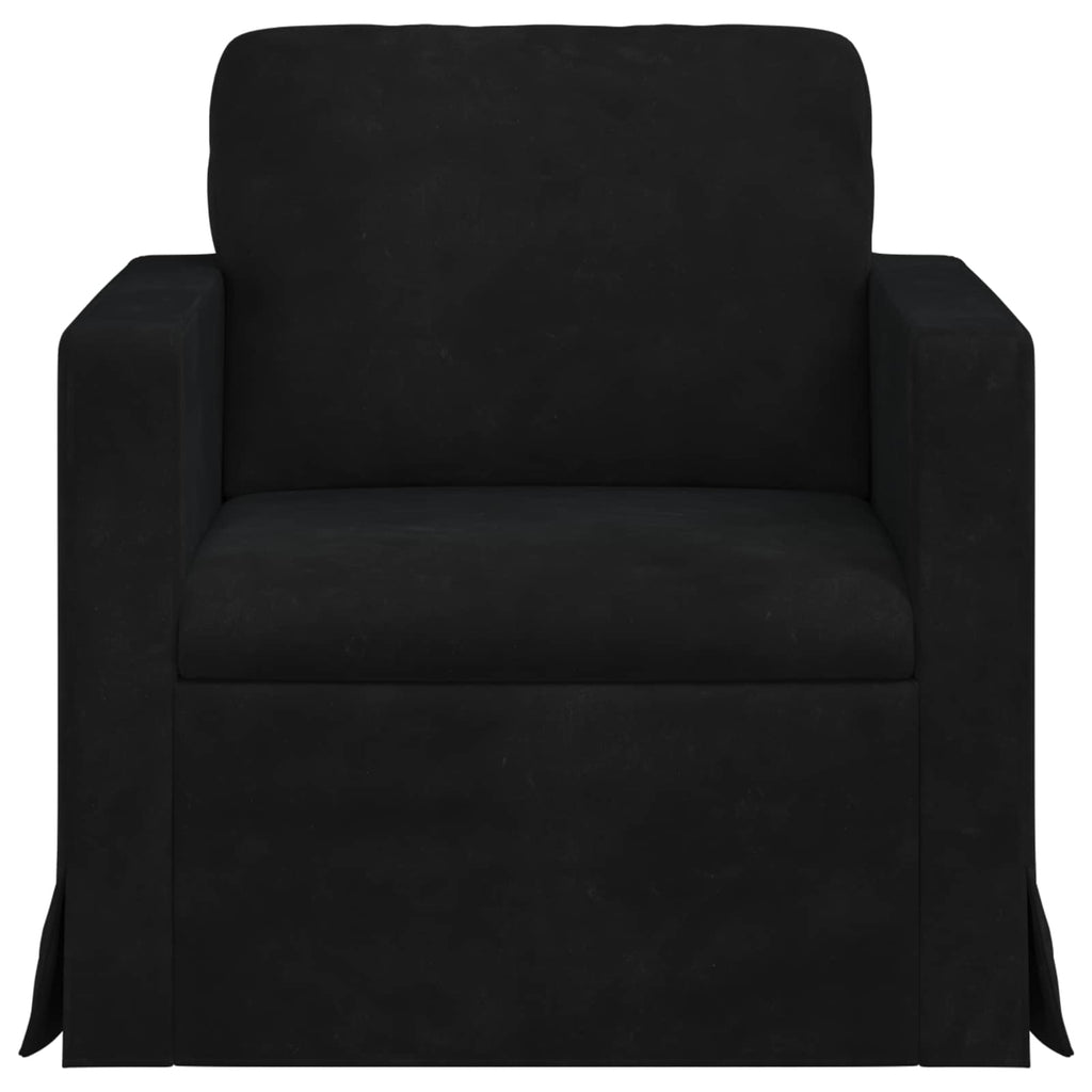 vidaXL Sofa Czarny 78 x 78 x 80 cm Aksamit