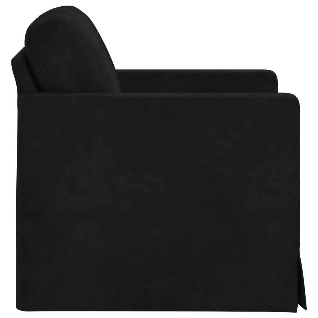 vidaXL Sofa Czarny 78 x 78 x 80 cm Aksamit