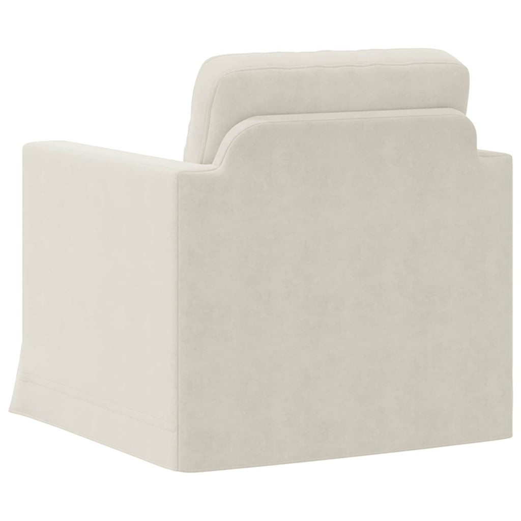 vidaXL Sofa Kremowy 78 x 78 x 80 cm Aksamit