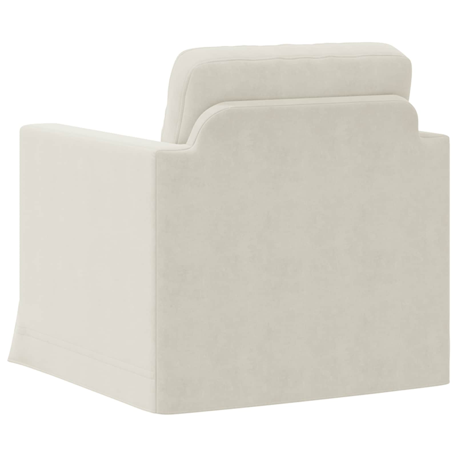 vidaXL Sofa Kremowy 78 x 78 x 80 cm Aksamit