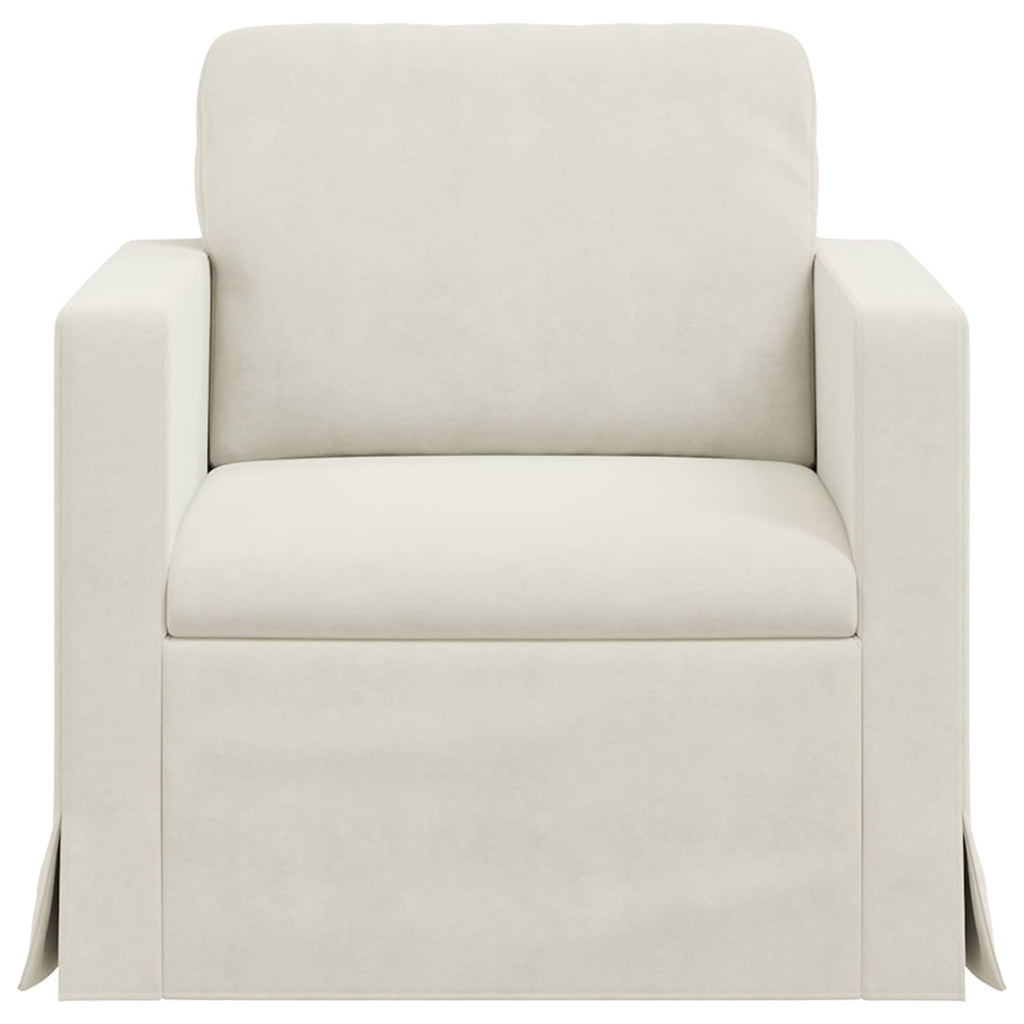 vidaXL Sofa Kremowy 78 x 78 x 80 cm Aksamit