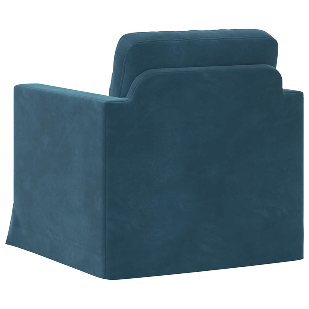 vidaXL Sofa Niebieski 78 x 78 x 80 cm Aksamit