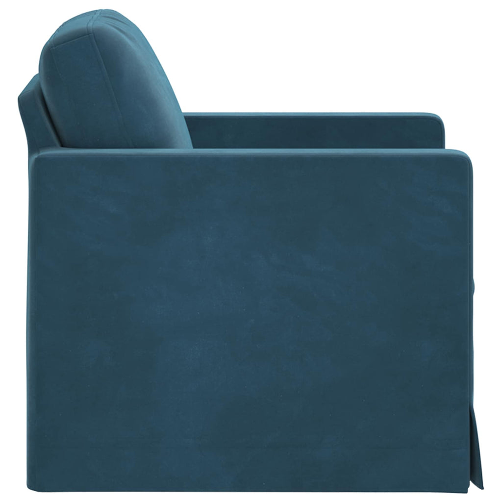 vidaXL Sofa Niebieski 78 x 78 x 80 cm Aksamit