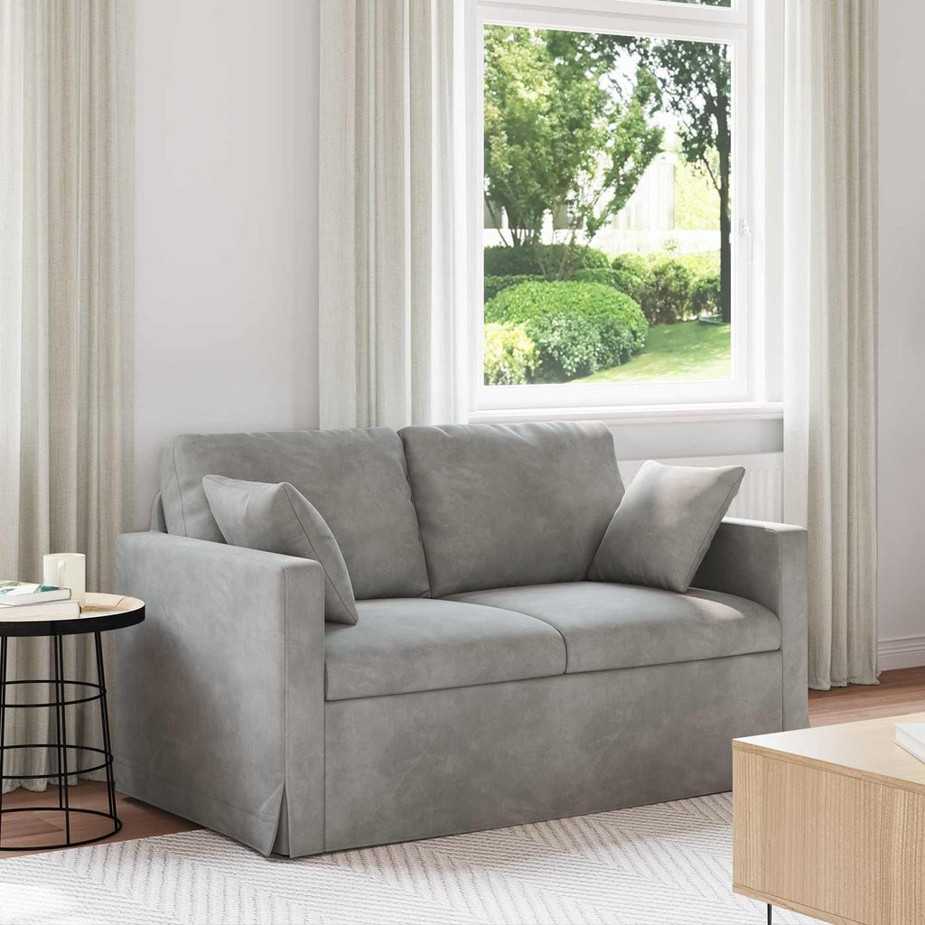 vidaXL Sofa Jasnoszary 138 x 78 x 80 cm Aksamit