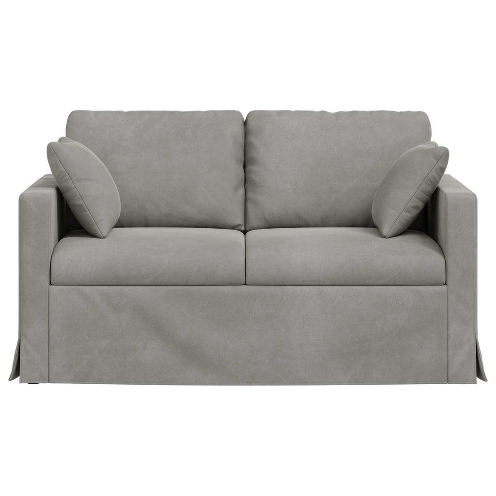 vidaXL Sofa Jasnoszary 138 x 78 x 80 cm Aksamit