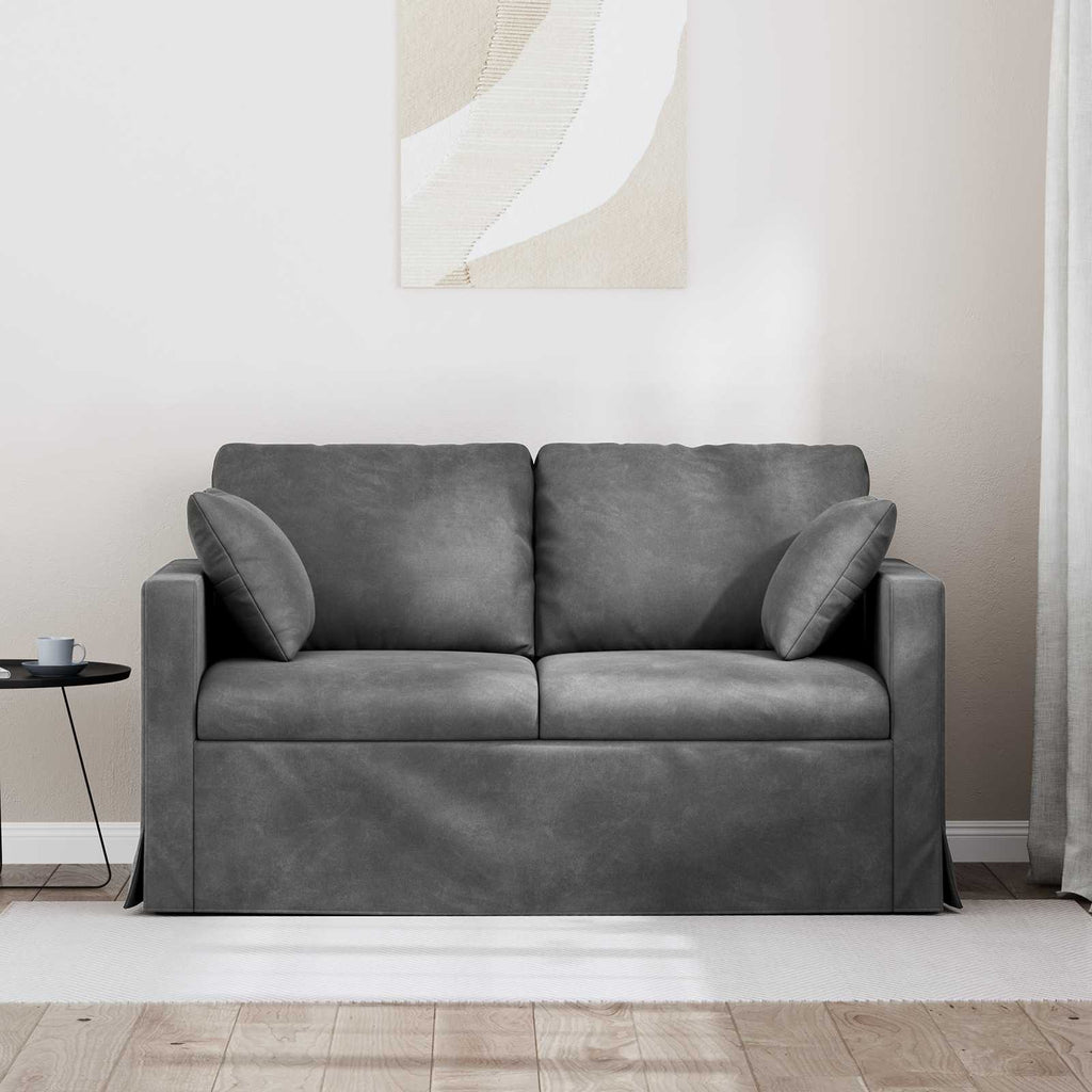 vidaXL Sofa Ciemnoszary 138 x 78 x 80 cm Aksamit