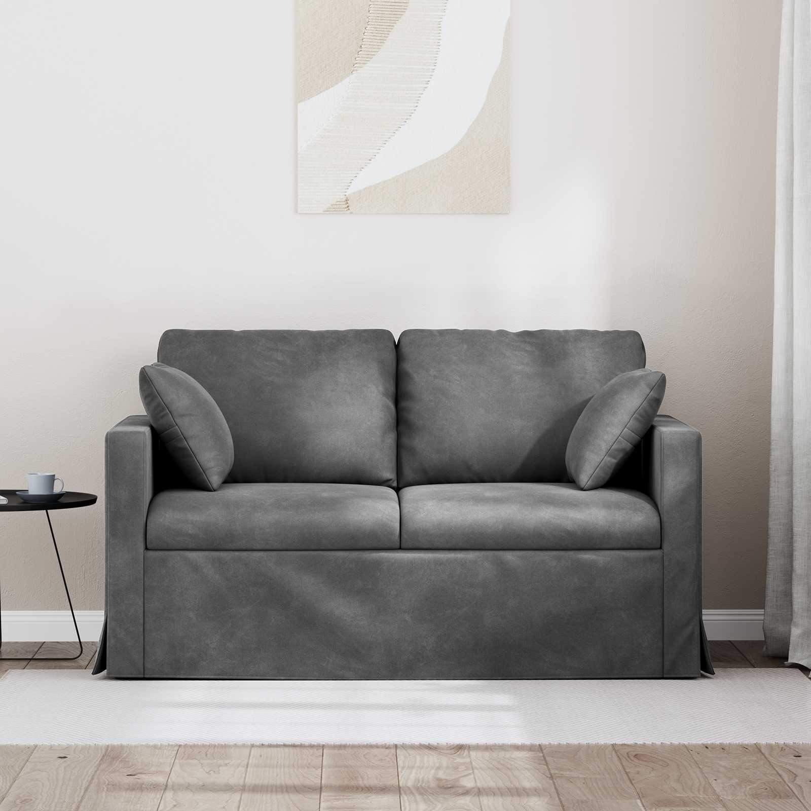 vidaXL Sofa Ciemnoszary 138 x 78 x 80 cm Aksamit