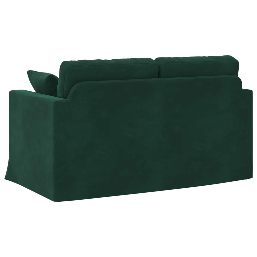 vidaXL Sofa Ciemna zieleń 138 x 78 x 80 cm Aksamit