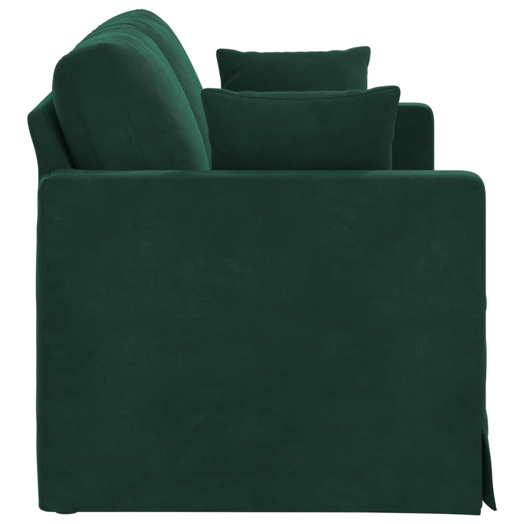 vidaXL Sofa Ciemna zieleń 138 x 78 x 80 cm Aksamit
