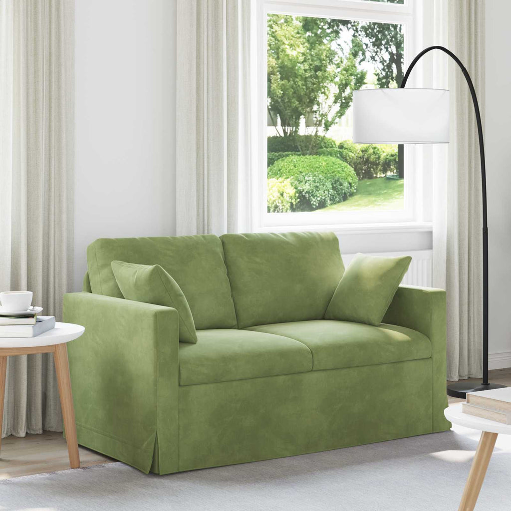 vidaXL Sofa Jasnozielony 138 x 78 x 80 cm Aksamit