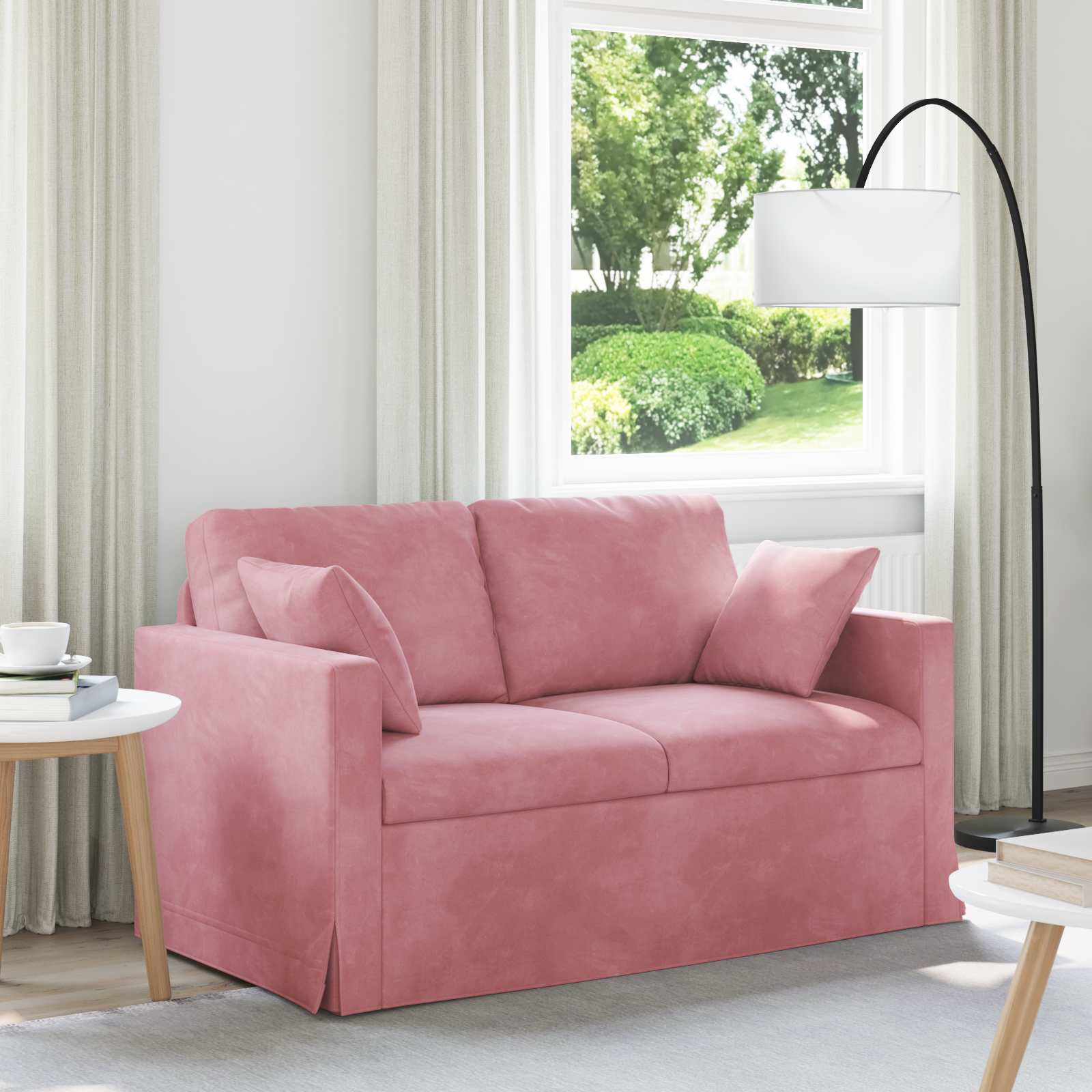 vidaXL Sofa Różowy 138 x 78 x 80 cm Aksamit
