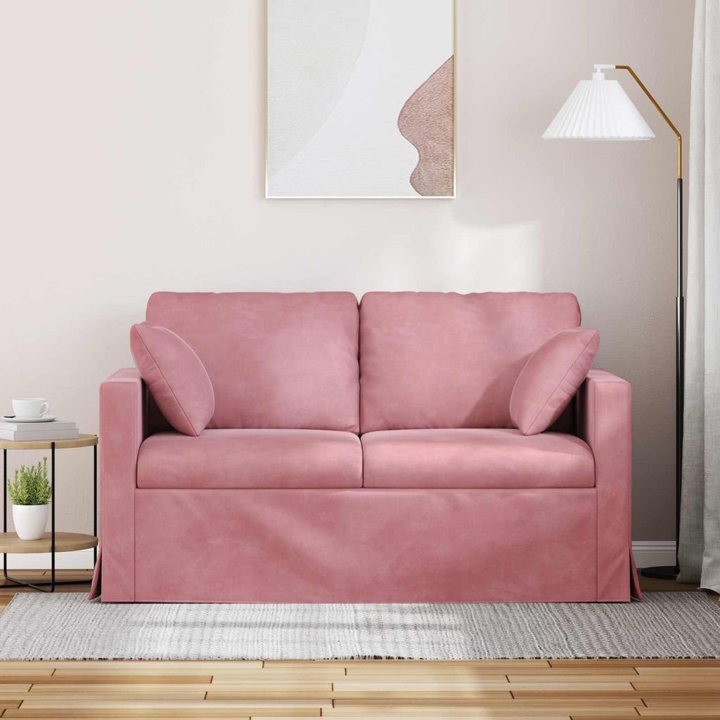 vidaXL Sofa Różowy 138 x 78 x 80 cm Aksamit