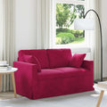vidaXL Sofa Czerwone wino 138 x 78 x 80 cm Aksamit