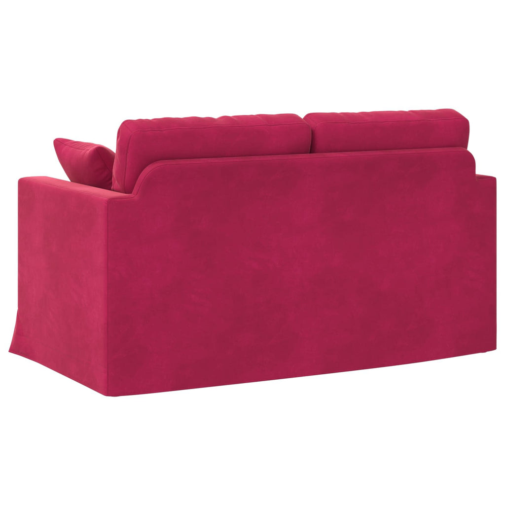 vidaXL Sofa Czerwone wino 138 x 78 x 80 cm Aksamit