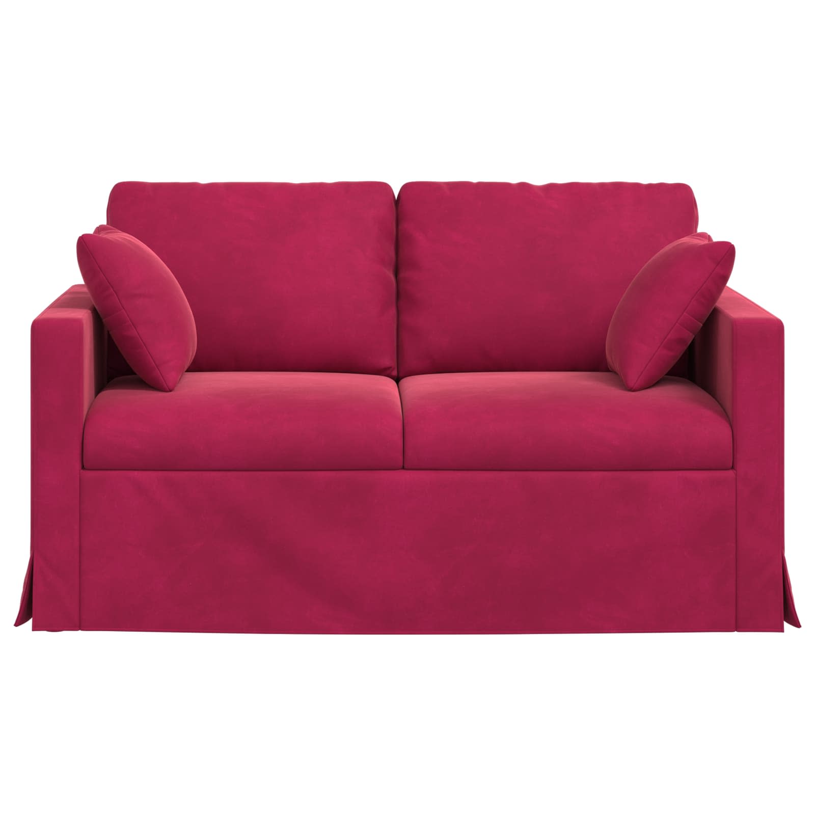 vidaXL Sofa Czerwone wino 138 x 78 x 80 cm Aksamit