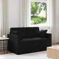 vidaXL Sofa Czarny 138 x 78 x 80 cm Aksamit