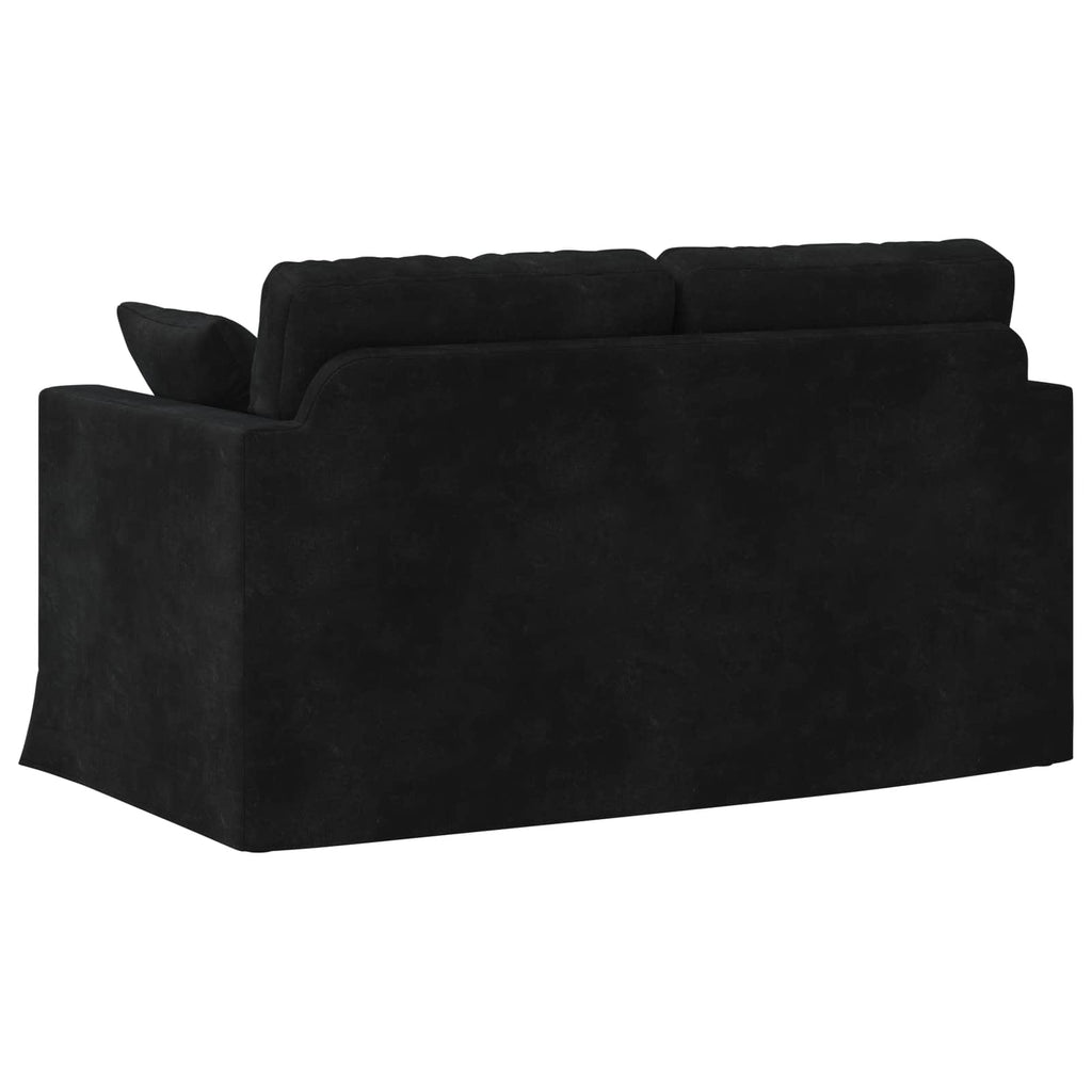vidaXL Sofa Czarny 138 x 78 x 80 cm Aksamit