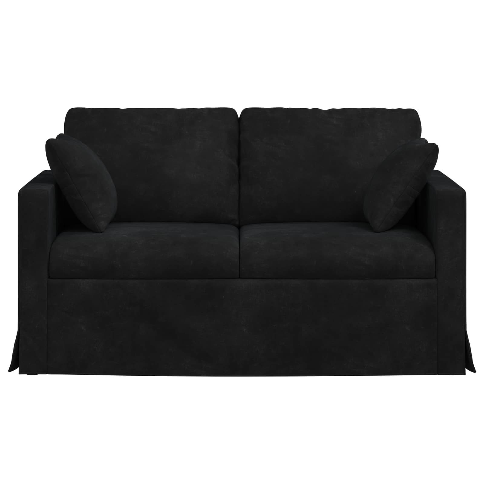 vidaXL Sofa Czarny 138 x 78 x 80 cm Aksamit