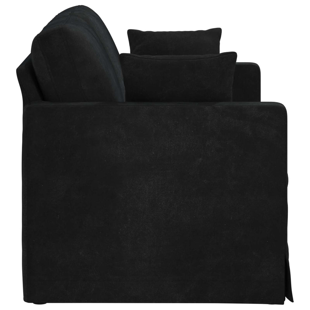 vidaXL Sofa Czarny 138 x 78 x 80 cm Aksamit