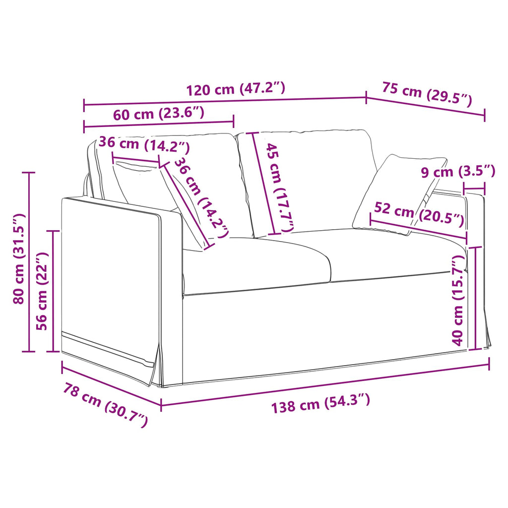 vidaXL Sofa Czarny 138 x 78 x 80 cm Aksamit